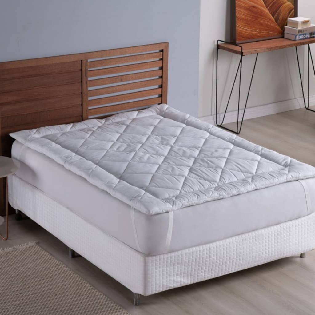 Pillow Top Cama Queen 1,98x1,58 Tecido Percal 200 Fios Dupla Face