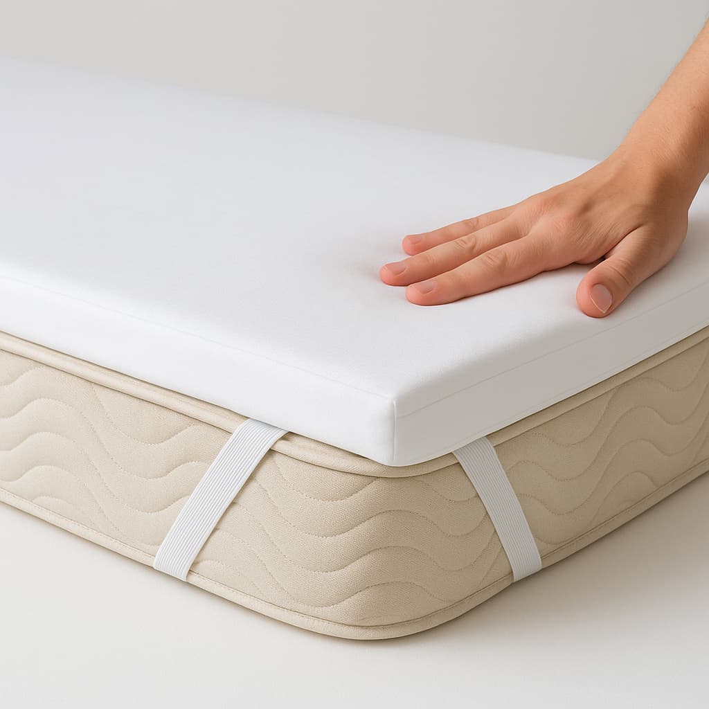 Pillow Top para Mini Berço Espuma da NASA com zíper 0,38cm x 0,86cm Branca