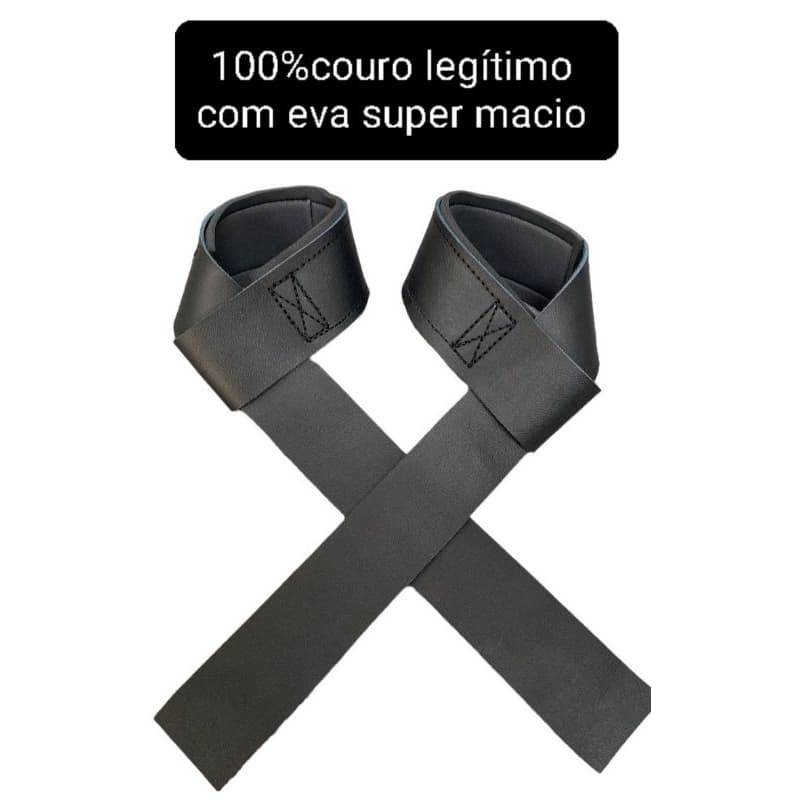 STRAP DE COURO LEGITIMO ACADEMIA MUSCULAÇÃO