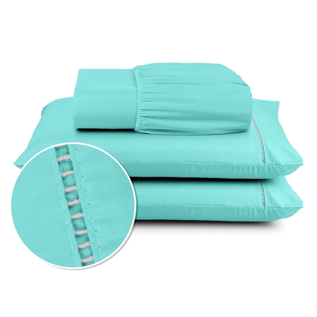 Jogo de Cama Lençol Berço Solteiro Casal Queen King 400 fios Micropercal Ponto Palito 02 e 03 Peças