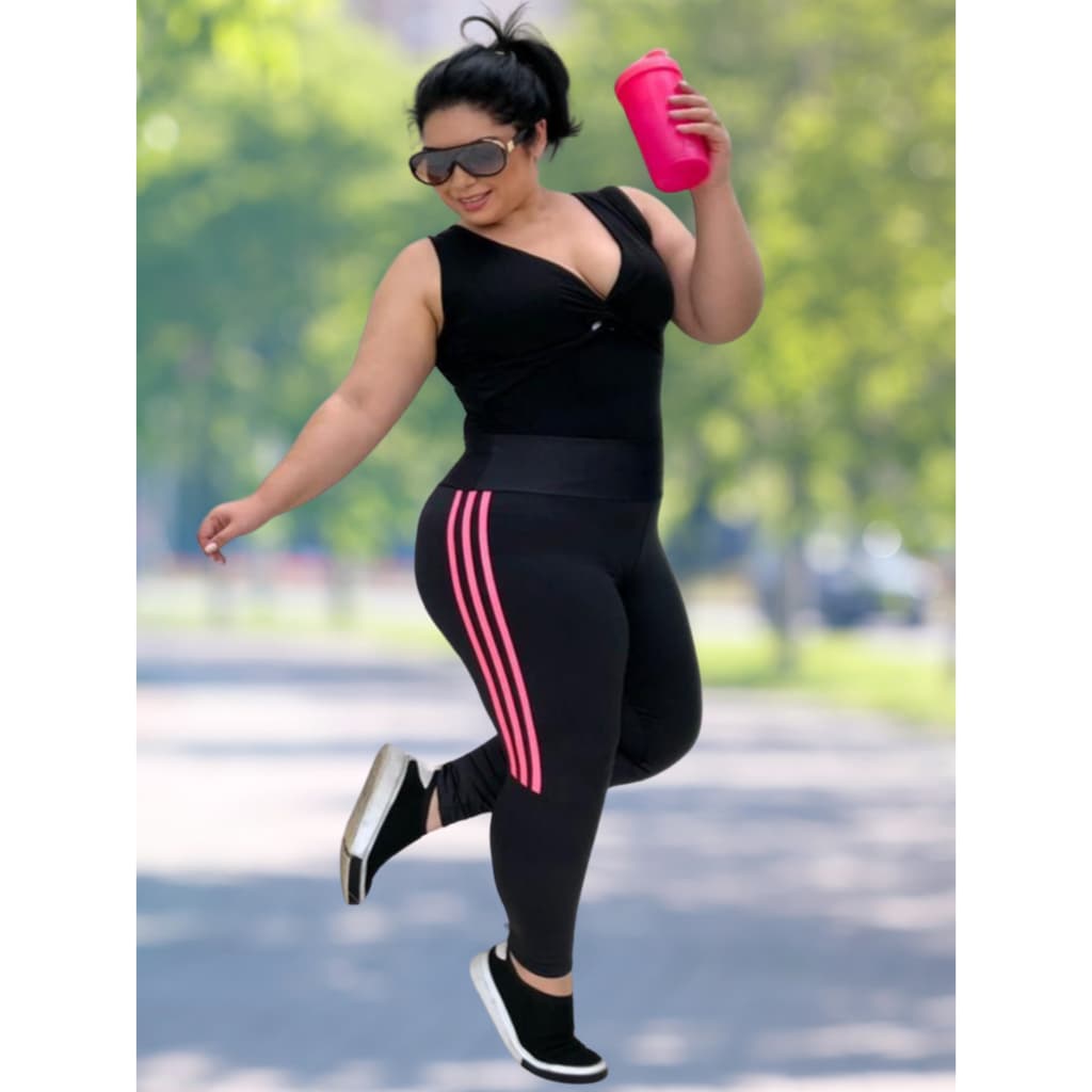 Calça Legging Plus Size Academia Cintura Alta G1 G2 G3 Calça Plus Size Fitness