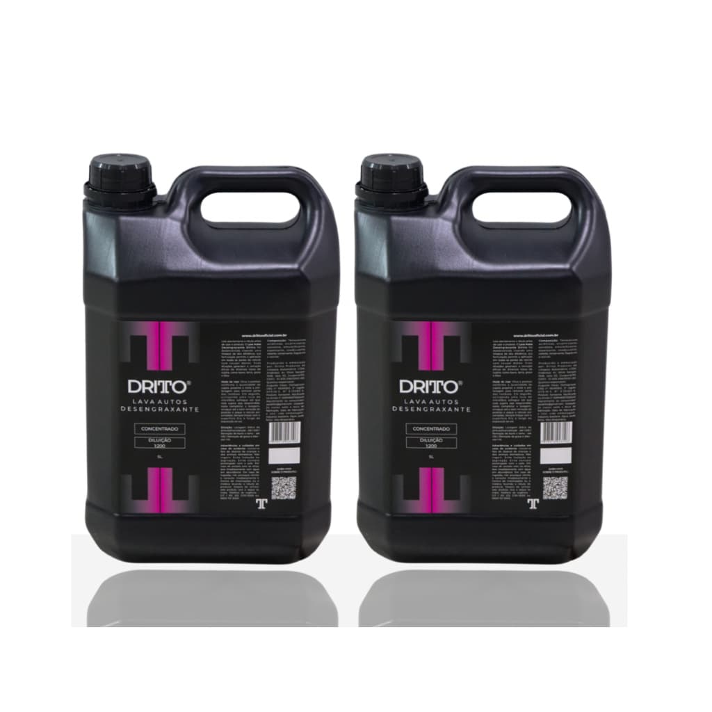 Kit 10L Shampoo 1:200 Desengraxante Automotivo Dritto - Remove barro, graxa, óleo e lama sem agredir