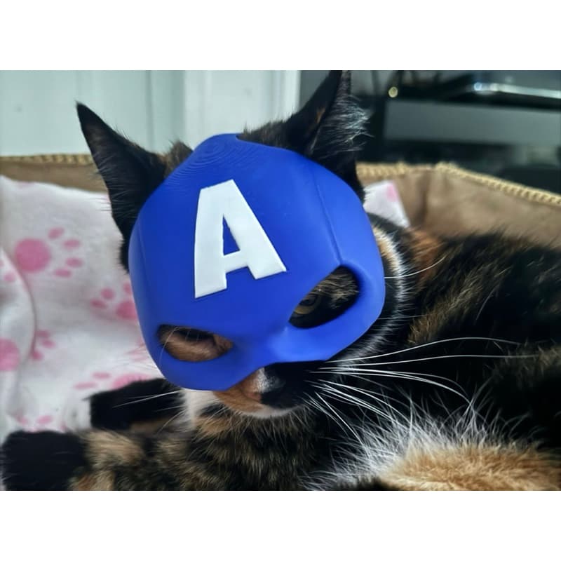 Mascara para Gato - Capitão America