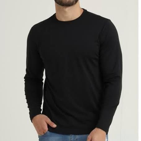 CAMISETA MANGA LONGA MASCULINA GOLA REDONDA BÁSICA LISA  BLUSA 100% ALGODÃO UNISSEX