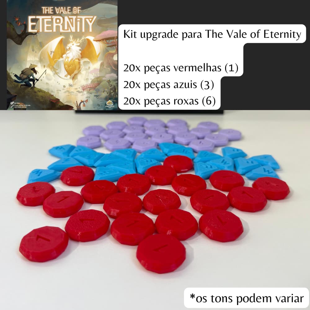 The Vale of Eternity - Kit Upgrade - Peças 3D (substitui as moedas de papelão)