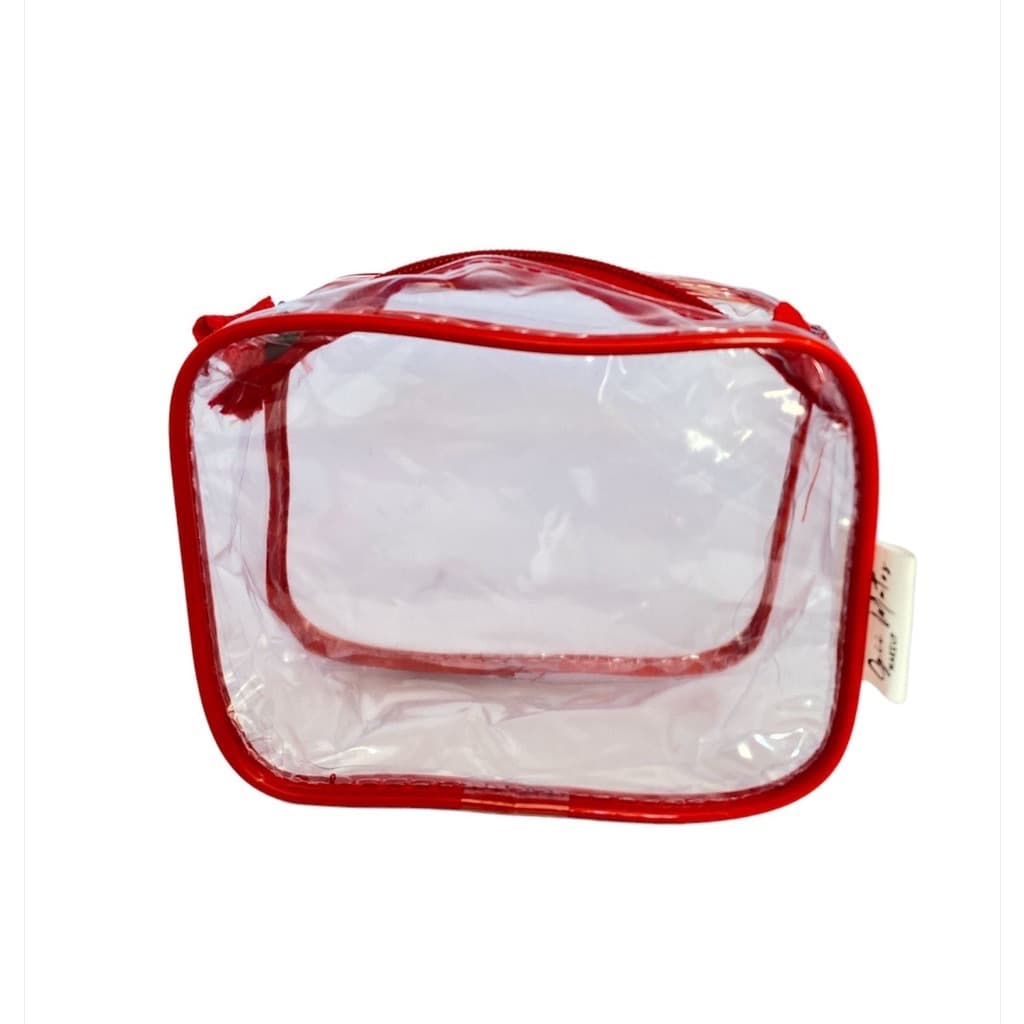 KIT 20 MINI NECESSAIRE TRANSPARETE E VERMELHA