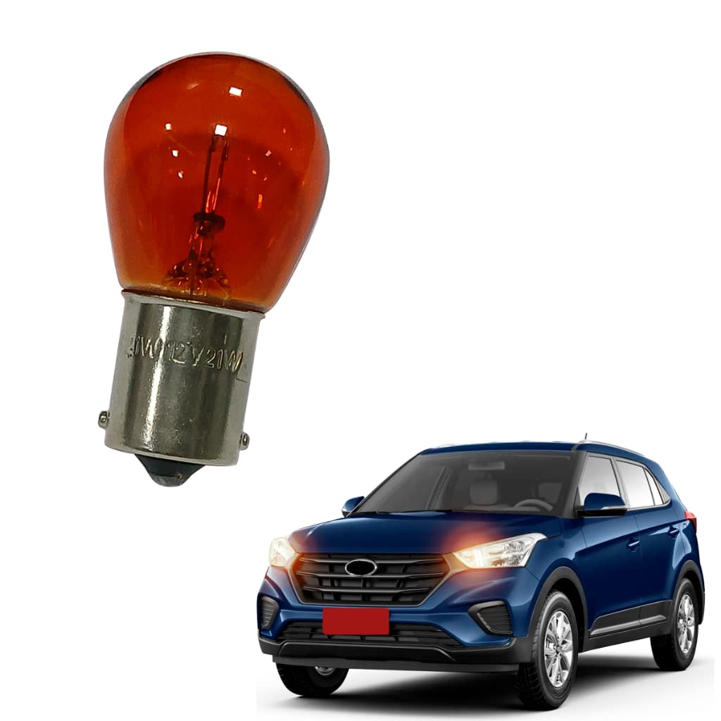 Kit lâmpada Luz Seta Pisca Laranja / Âmbar 1141 1 Polo 12v 21w Pino encontrado - 4un 6un 10un 20un