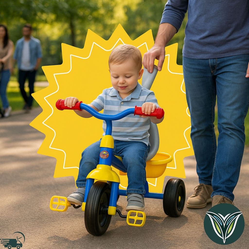Triciclo Infantil Velotrol até 30kg com Assento Regulável Cestinha e Guidão Antiderrapante Azul Rosa