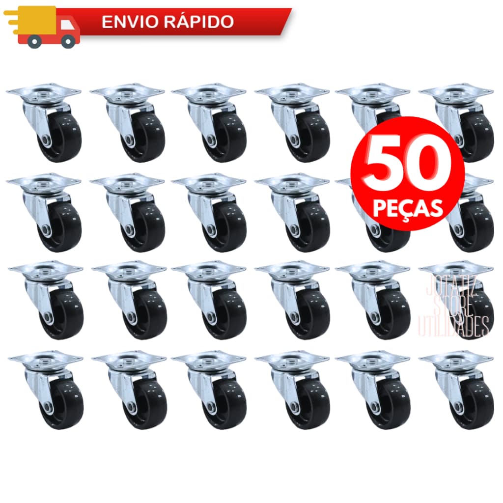 Jg 50 | 20 | 16 Rodinhas Rodas 3,2Cm Rodízio Giratório P/ Cadeira Móveis Vasos Guarda Roupa De Casal Anti Ruído Risco