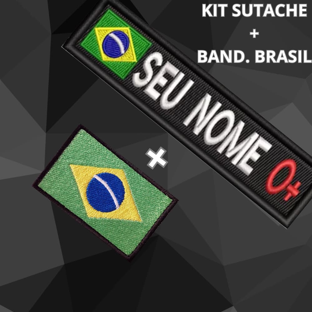 Kit Sutache Personalizado + Bandeira do Brasil Envio Imediato