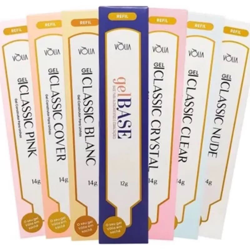 Gel Vòlia Sachê 14g / 12g bisnaga alongamento de unhas / cor a escolher