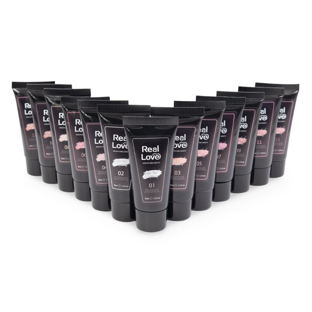 Polygel Com Glitter Alongamento De Unhas 30ml - Real Love