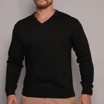 CAMISETA MANGA LONGA MASCULINA GOLA V BÁSICA LISA  BLUSA 100% ALGODÃO UNISSEX