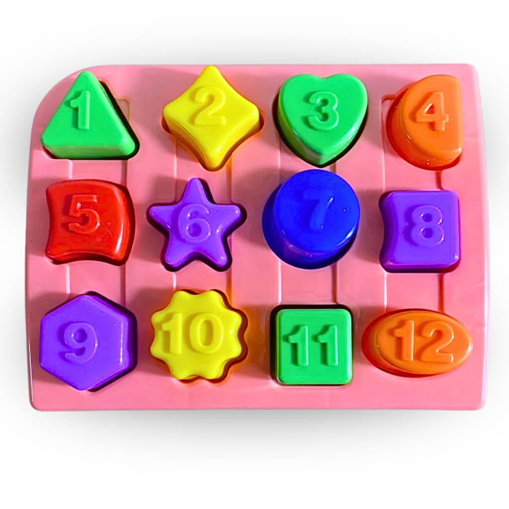 Brinquedo Didático Formas E Números Bebê Presente Interativo Educativo Infantil Aprendizado Lúdico Pedagógico Encaixe