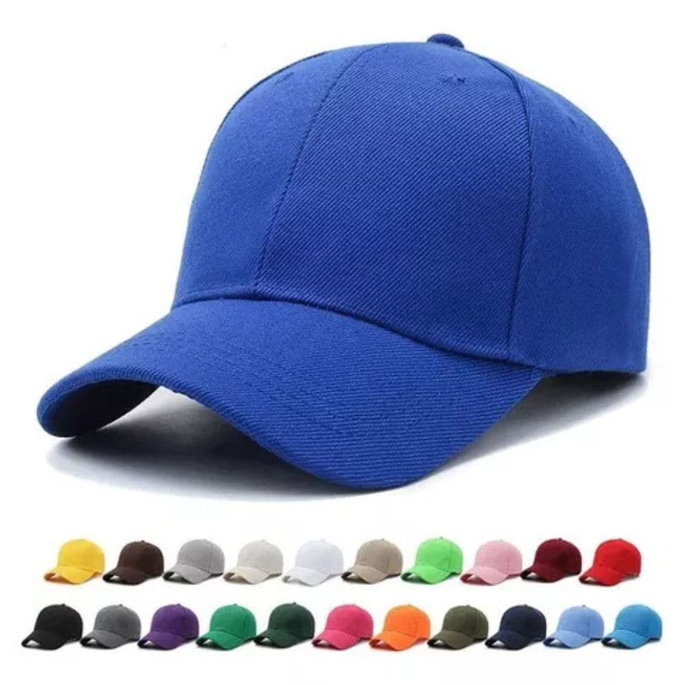Kit 20 Boné Unissex Liso Aba Curva Ajuste Chapeu Bombeta