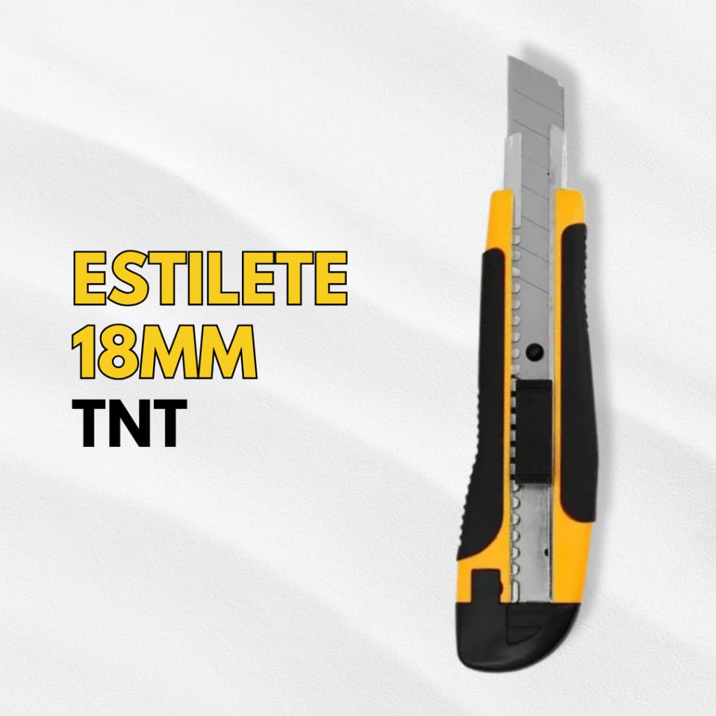Estilete Profissional Emborrachado 18mm de Tira TNT