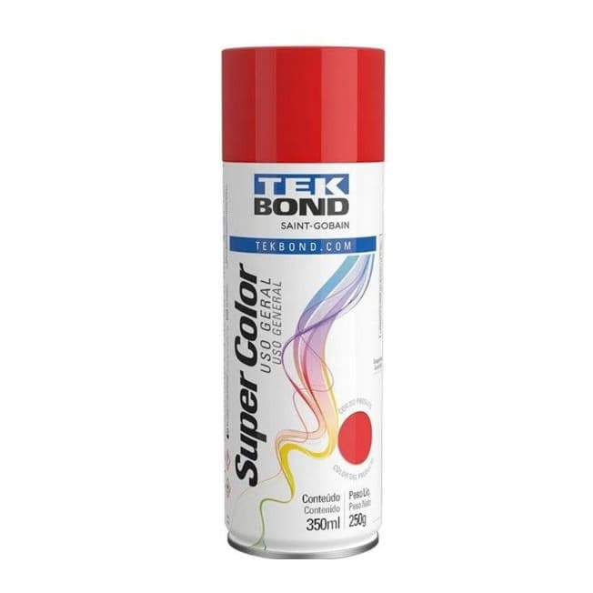 Tinta spray  Tekbonb 350ml/ Vermelho, Amarelo e Verde