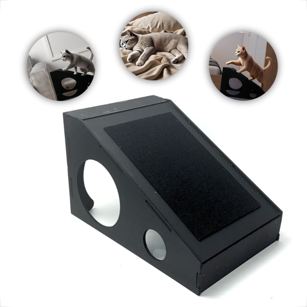 Arranhador Rampa Gatos Divertida Anti Stress Gatos Pet Madeira MDF