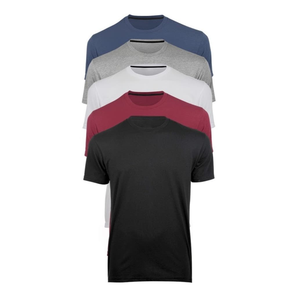 Kit 5 Camisetas Masculinas M AO G3 Camisas Básicas Esportivas Dry Fit Academia