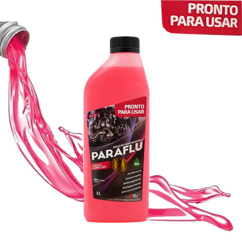 Aditivo Pronto Pra Uso Radiador Paraflu Bio Orgânico Rosa 1l
