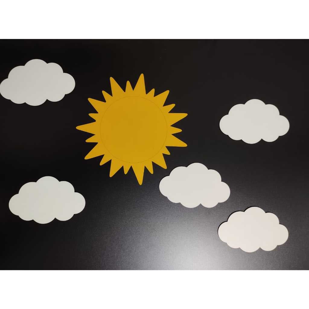 Sol e Nuvem em mdf