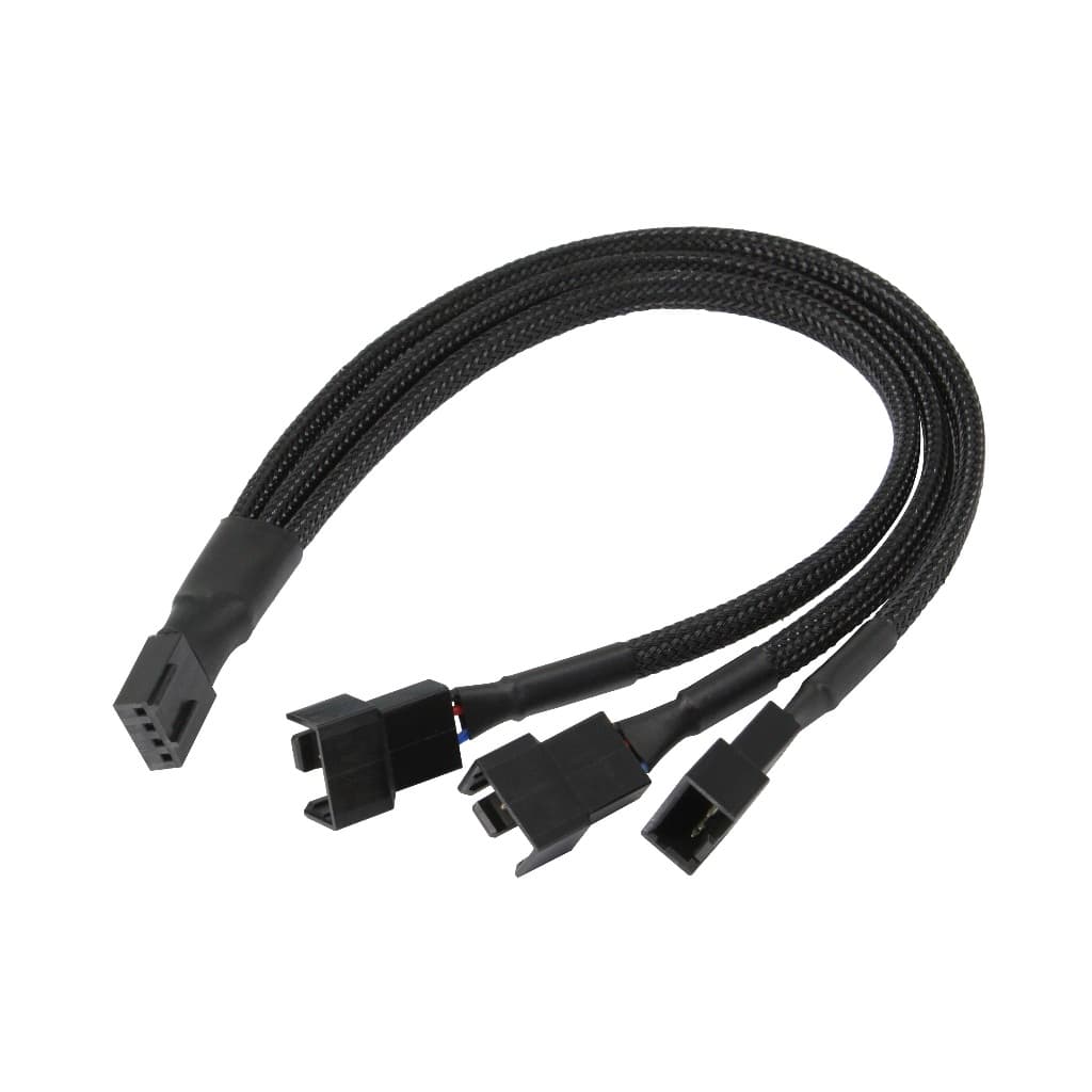 Cabo Extensor Sleeved Multi Fan para 3 Coolers Splitter 3 e 4 Pinos Pwm
