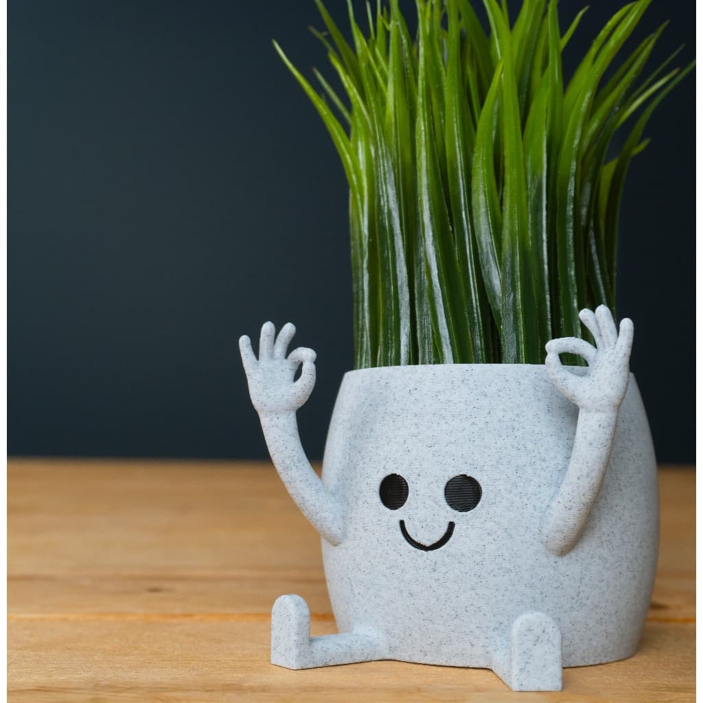 Vaso Suculentas feliz com mãos varios modelos