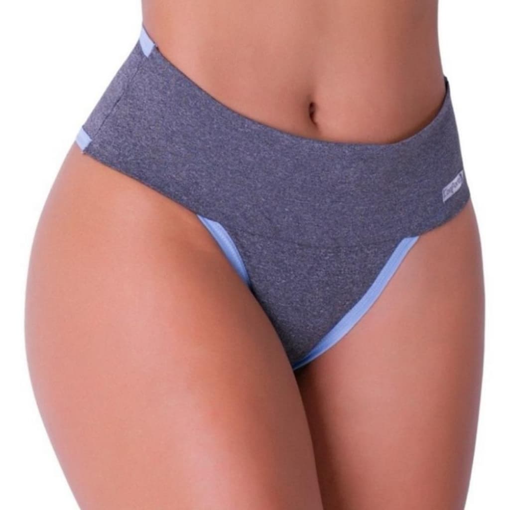 Kit 5 Calcinhas Fitness Cintura Alta Seca Barriga