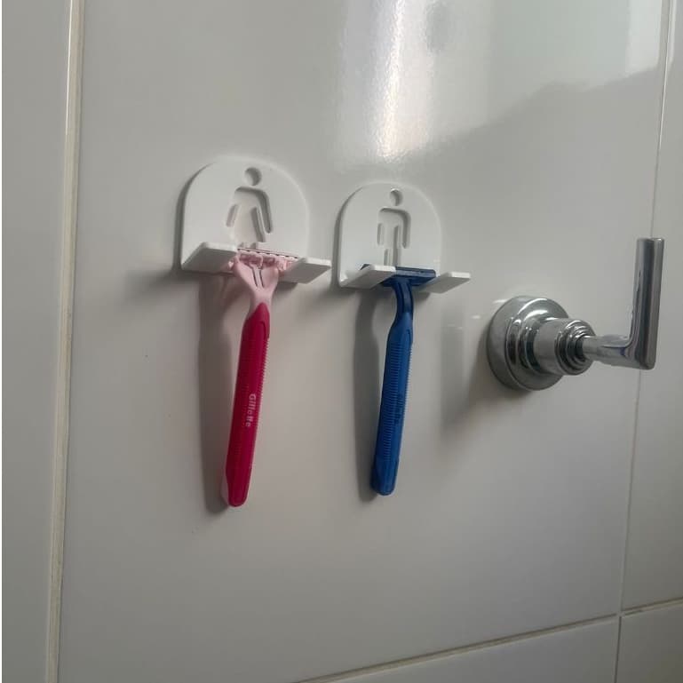 Suporte de Parede para Prestobarba e Gilete Ideal para Banheiro