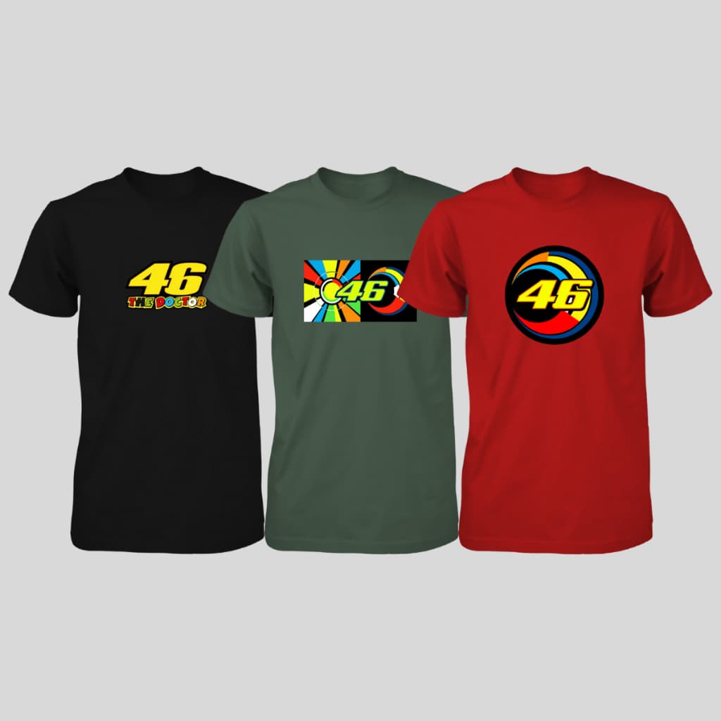 Kit 3 Camisetas Masculinas Algodão Estampadas Moto Gp Hornet 46
