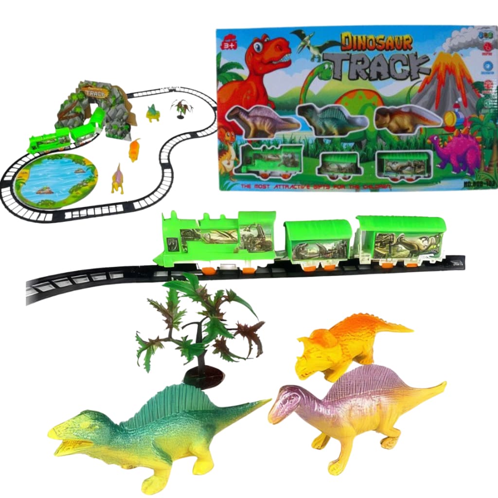 Trem Elétrico Dinossauro de Brinquedo Dinosaur Track