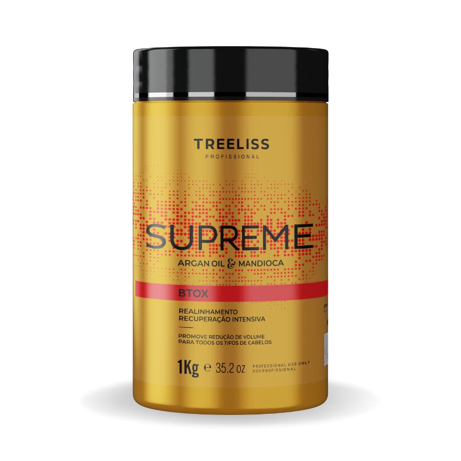 Treeliss Botox Capilar Supreme 1kg – Tratamento Alisante, Nutritivo,  Antifrizz, com Argan, Mandioca e Açaí