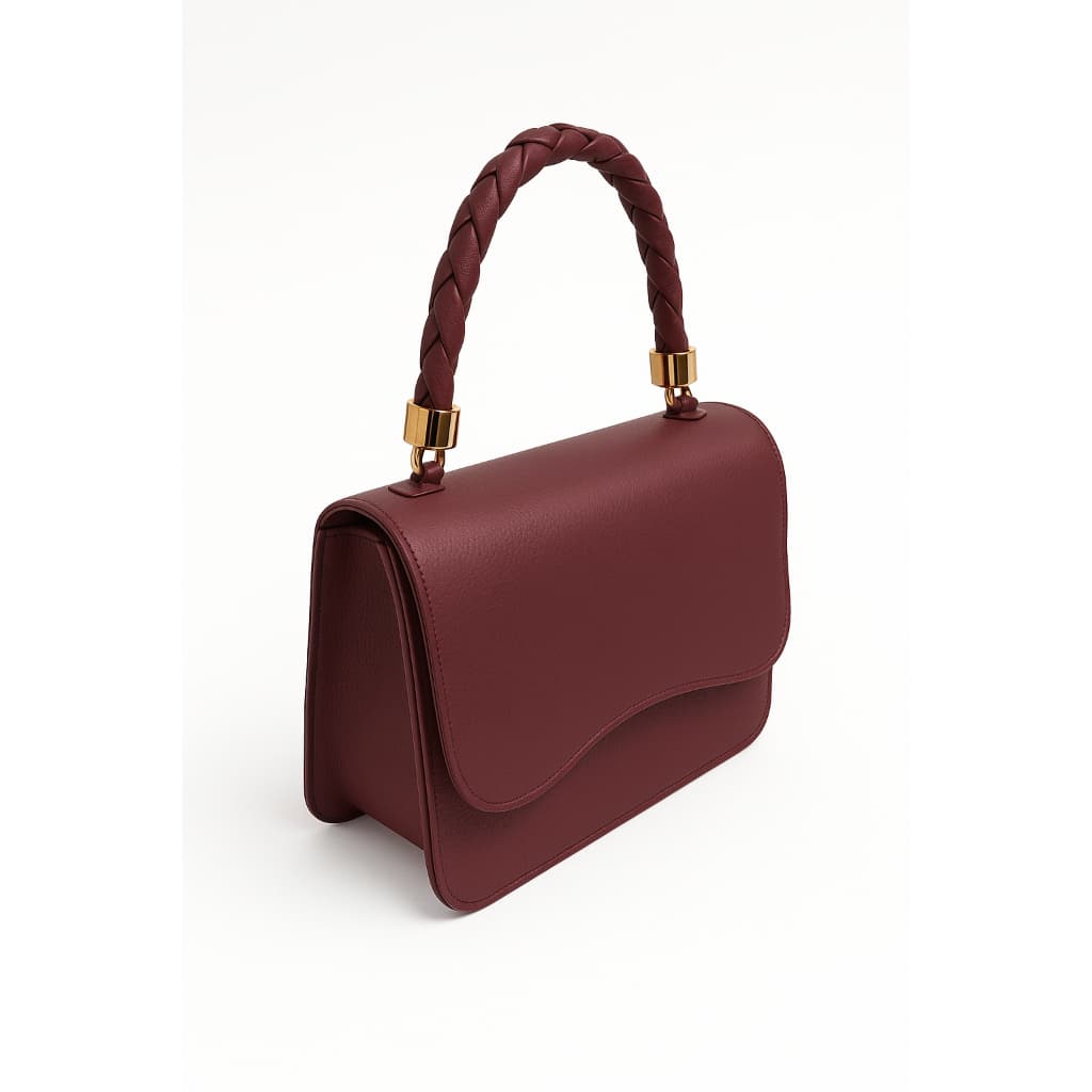 Bolsa Feminina Penélope pequena em Couro Sintético Bordô