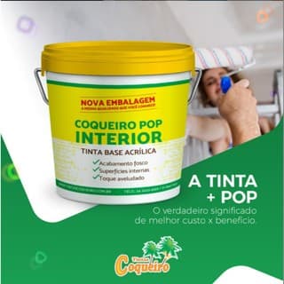 TINTA COQUEIRO POP - Varias Cores - Galão 3,6L - Base Acrílica