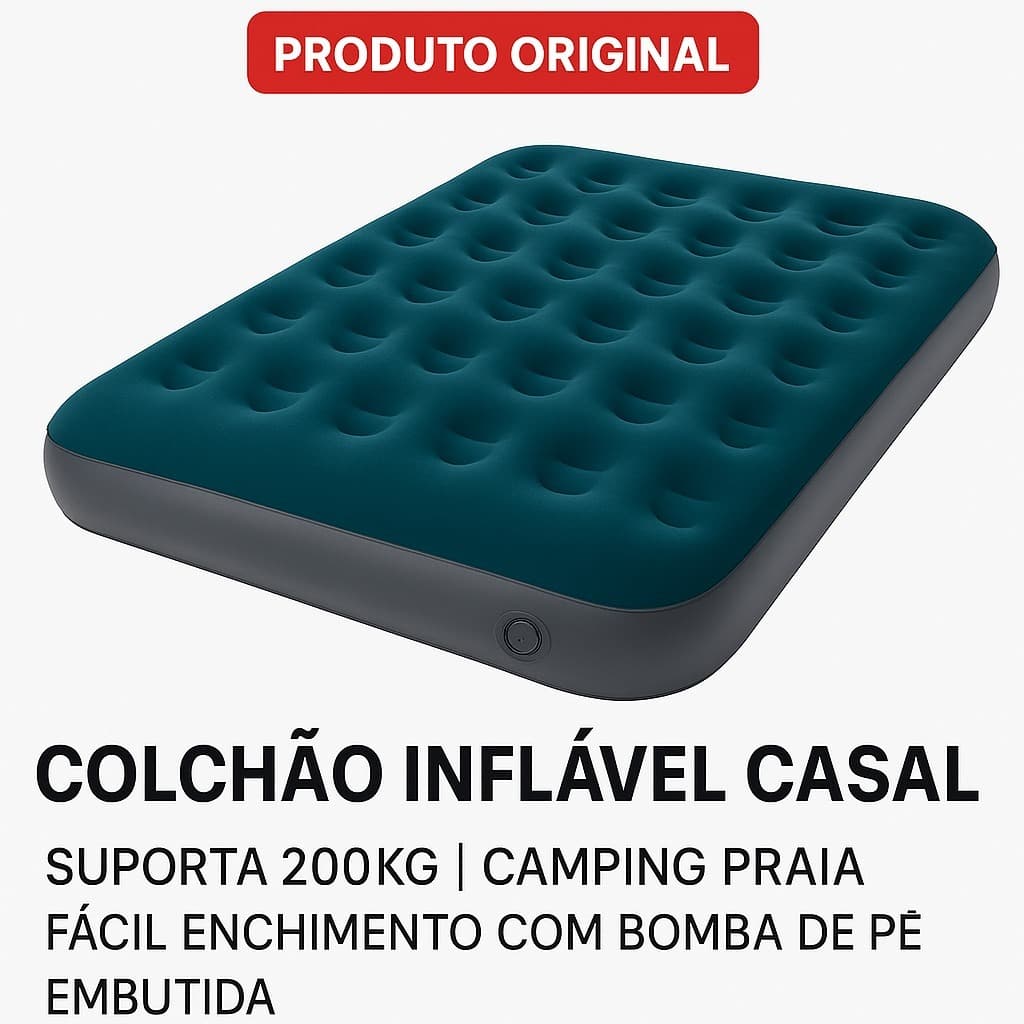 Colchão Casal Inflável Bitlar com Bomba Embutida | Conforto, Praticidade e Alta Resistência