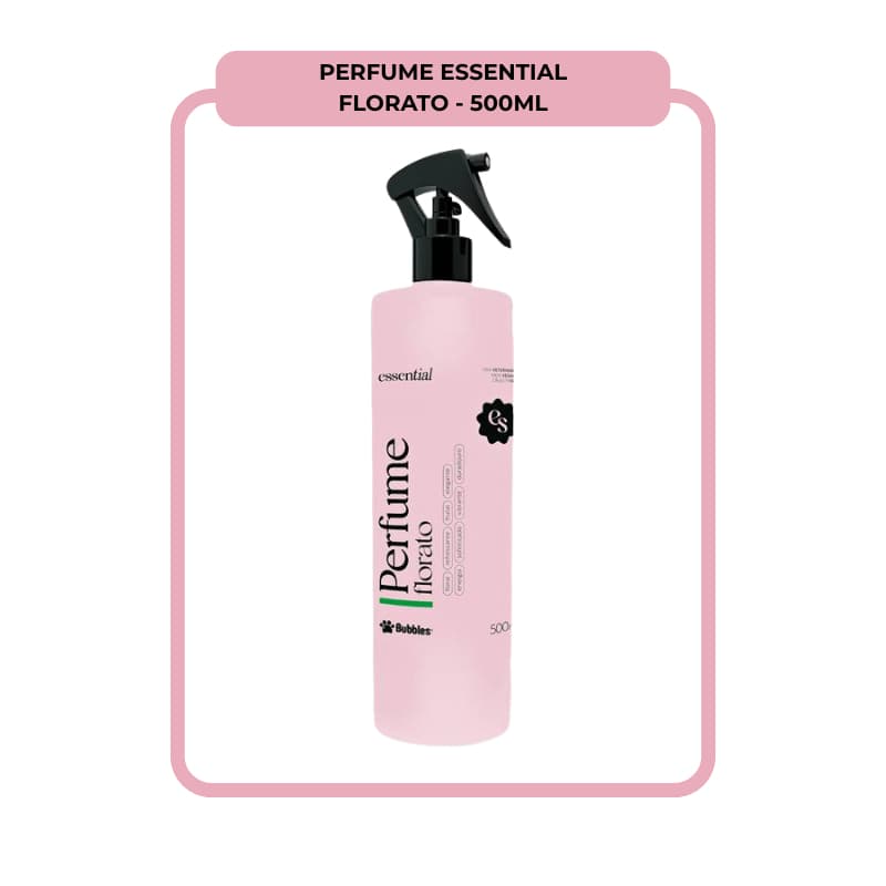 Perfume Pet Florato Essential 500ml Cão Gatos Pet Shop Banho e Tosa