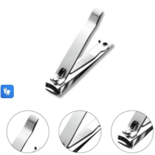 Cortador de unhas - Pequeno e portátil - Aço inox com 12 unidades