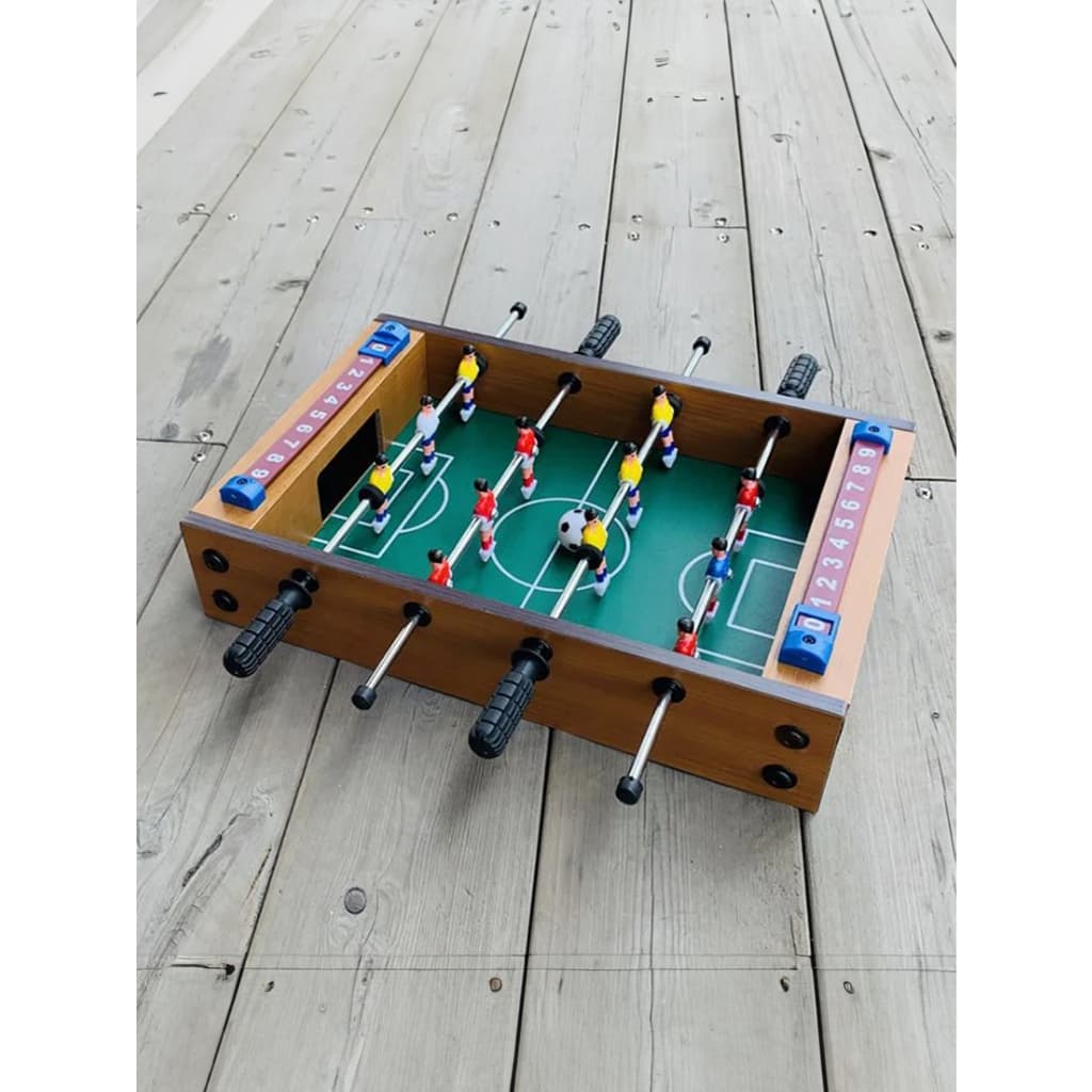 Mini Mesa de Pebolim Totó Futebol Portátil com Bolas e Placares Kit montagem incluídas Para Crianças Para Viagens