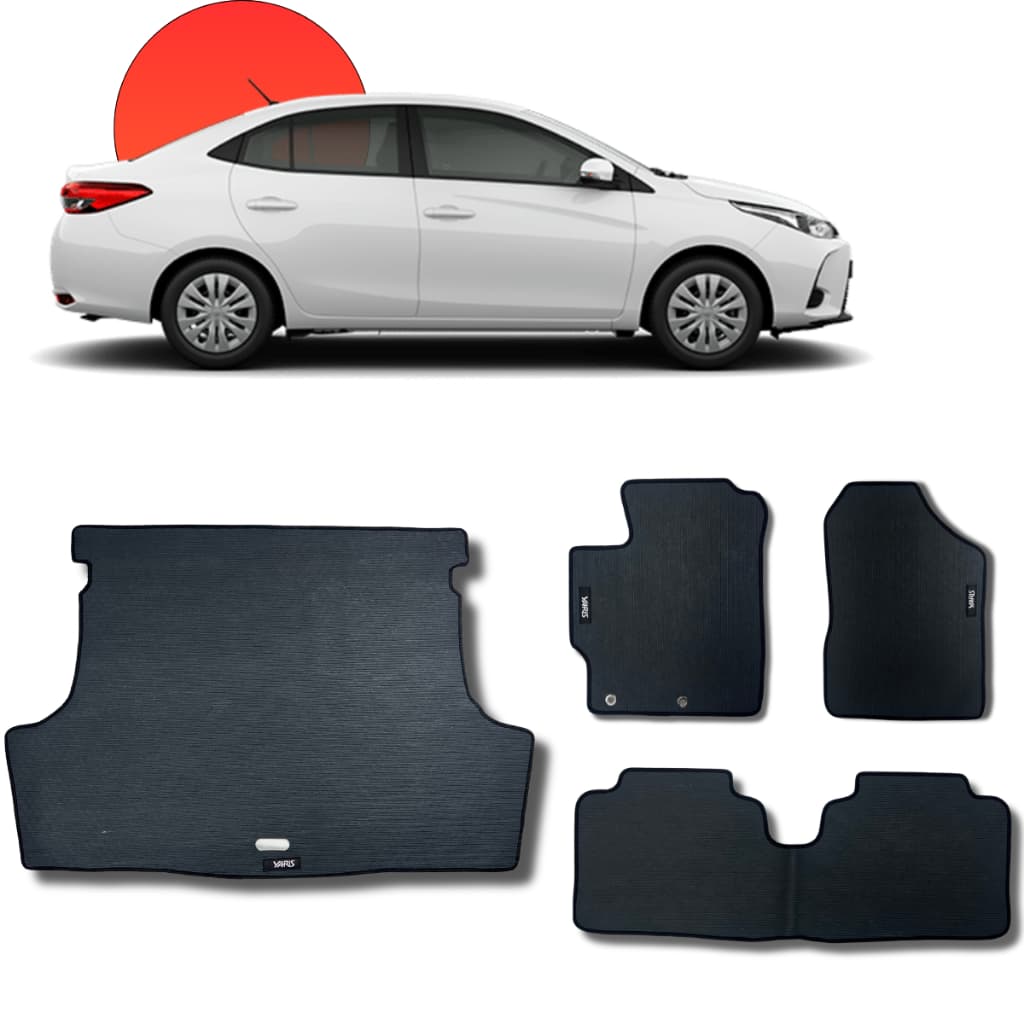 Tapete Emborrachado Yaris Sedan Interno Com Porta Mala 18/24