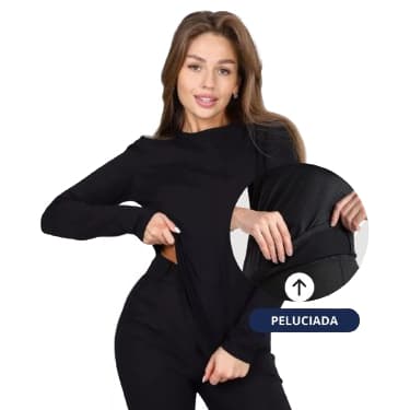 Blusa Térmica Feminina Peluciada Grossa Inverno Frio
