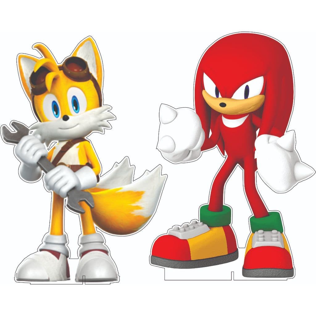 Display Sonic Amarelo e Vermelho com 80 cm cada