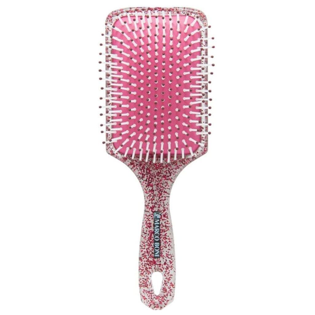 Escova Marco Boni Raquete Glitter Vermelha