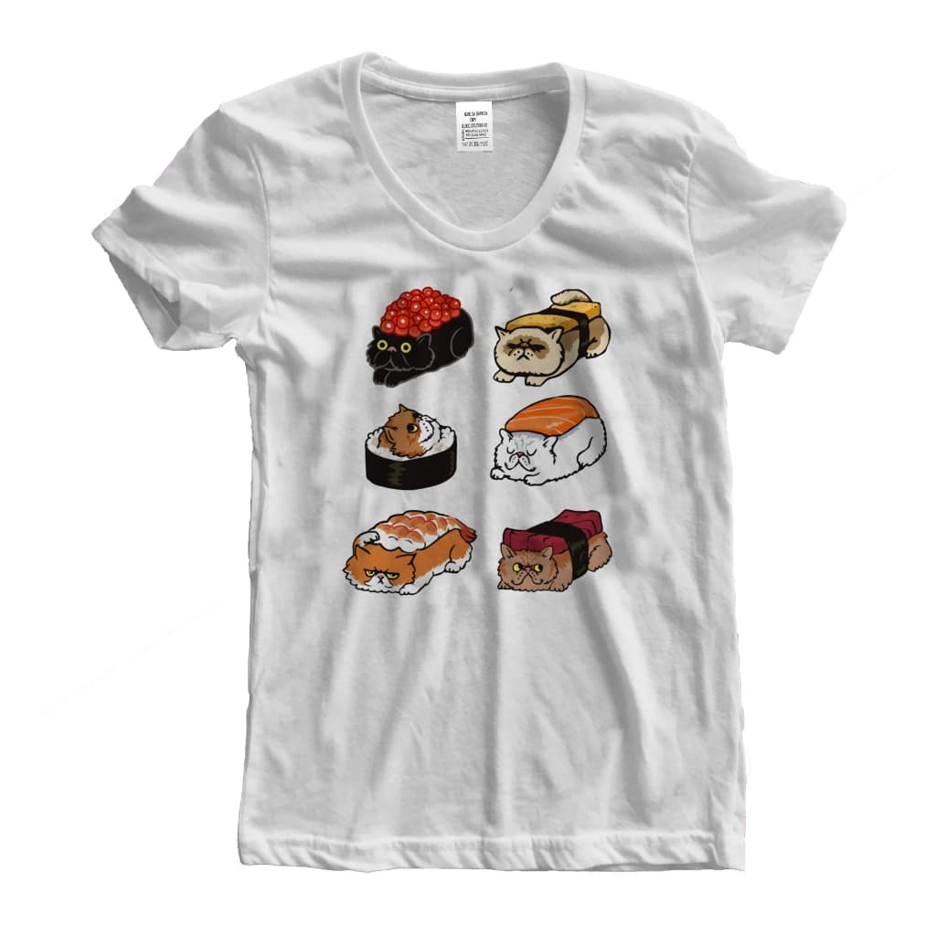 Camiseta ou Babylook Gato Sushi