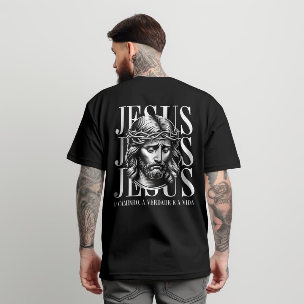 Camiseta Camisa Blusa Jesus Cristo Streetwear Oversized Premium Lançamento Unissex