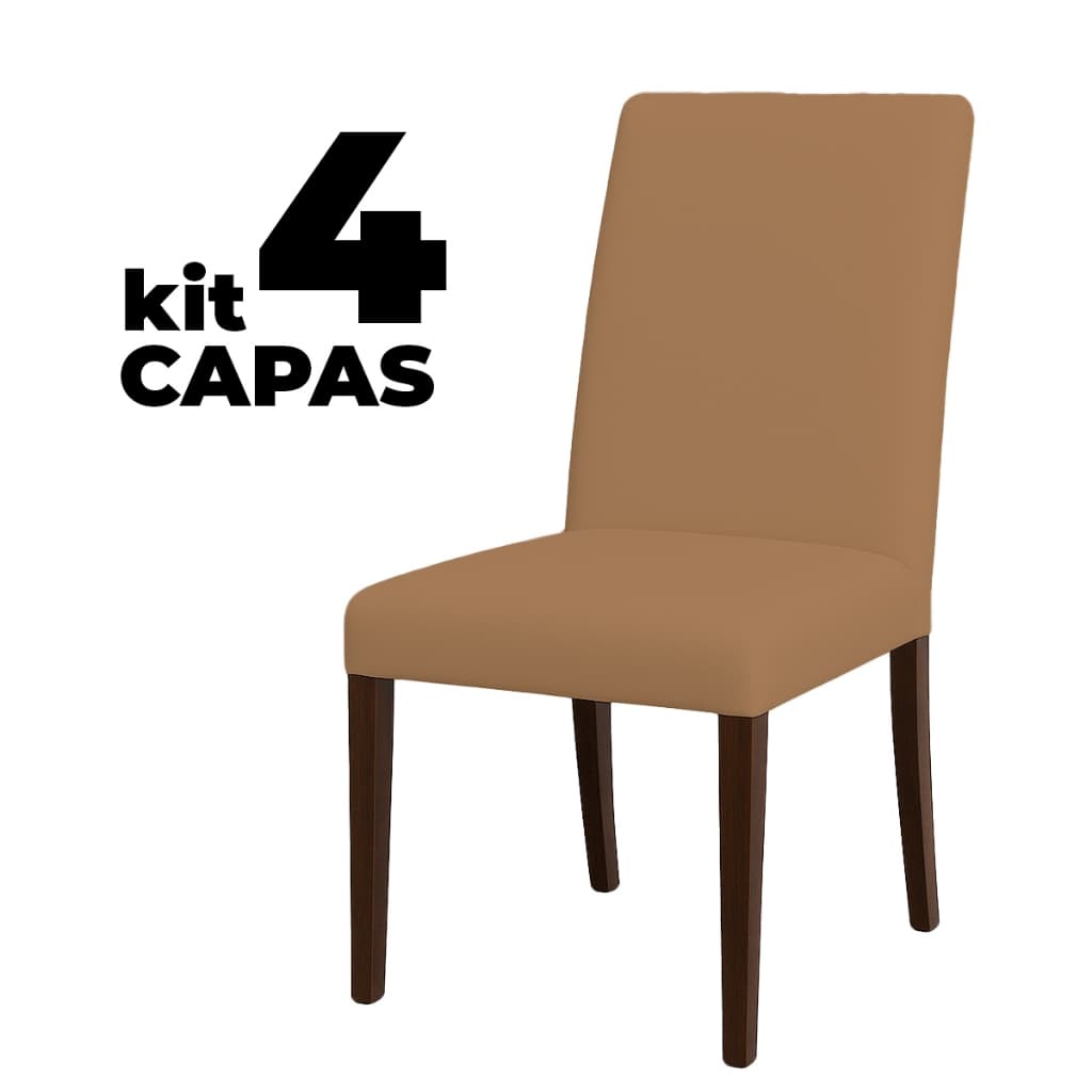 Kit 4 Capas para Cadeira de Jantar Elástico Tecido Spandex Mais Resistente