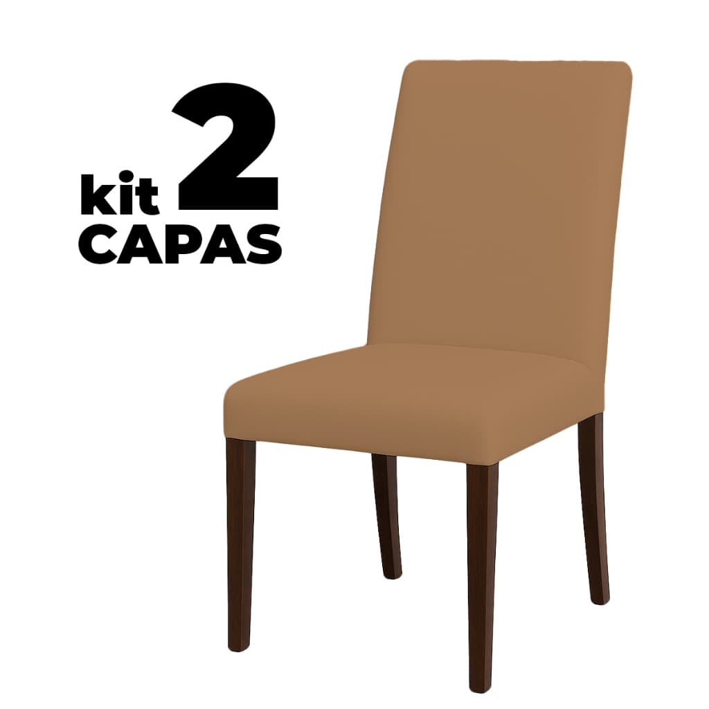 Kit 2 Capas para Cadeira de Jantar Elástico Tecido Spandex Mais Resistente