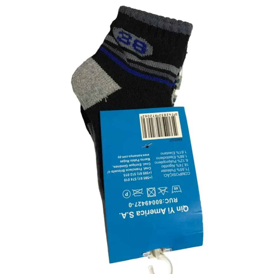 Kit 3 Pares de Meia Infantil 23 a 27