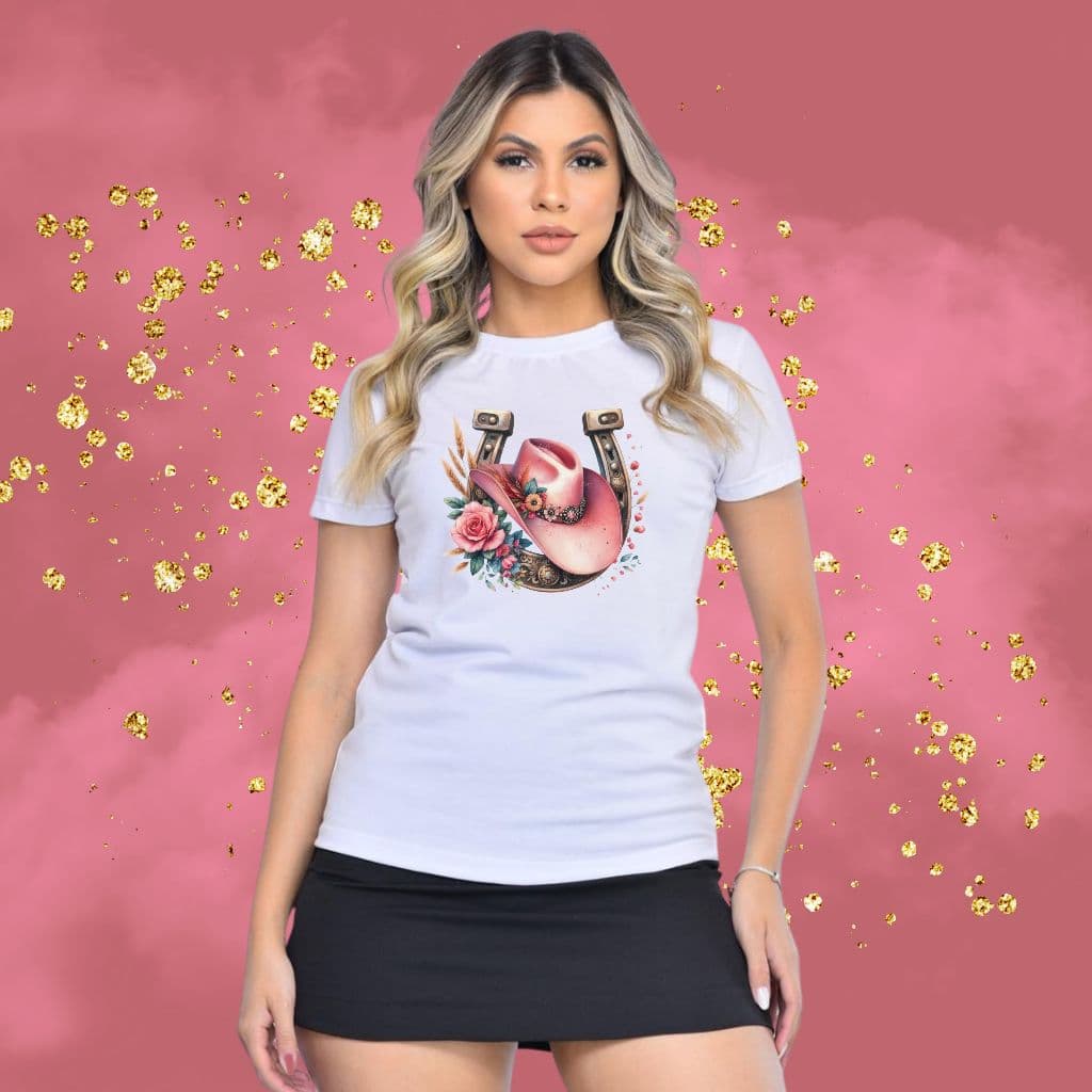 T-shirts Country Feminina Blusa Cavalo Vários Modelos
