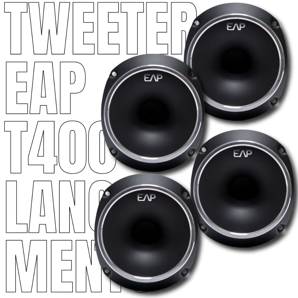 KIT C/4UN TWEETER EAP ESTRANHO T400 BRANCA E PRETA 100W 8OHMS LANÇAMENTO