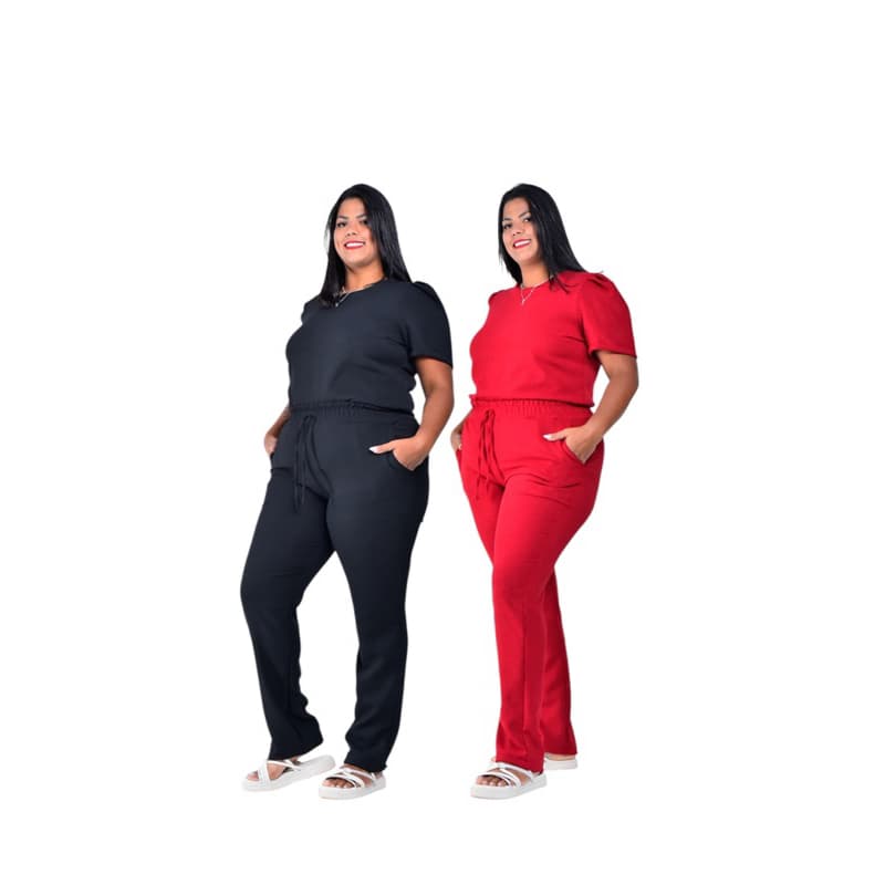 G1 Plus size KIT 2 Conjuntos Elegante e sofisticado casual Scrub Uniforme Enfermagem Estética Escritório Confortável